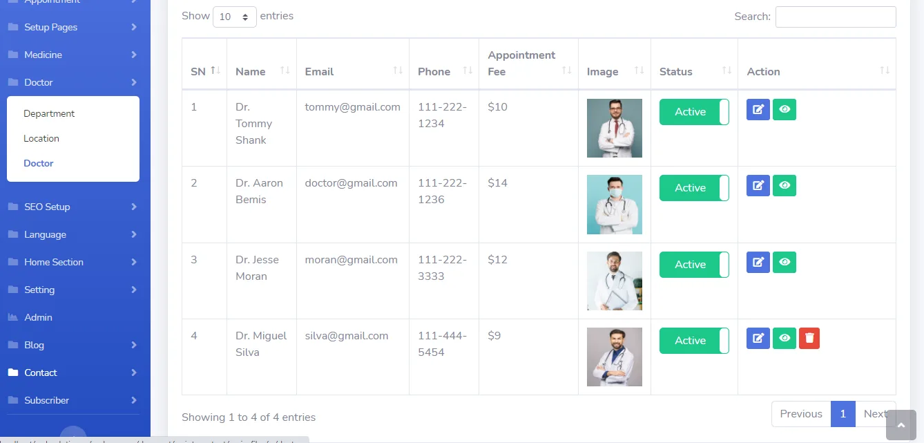 DocMent - SaaS Based Multi Doctor Appointment System source code screenshot 13