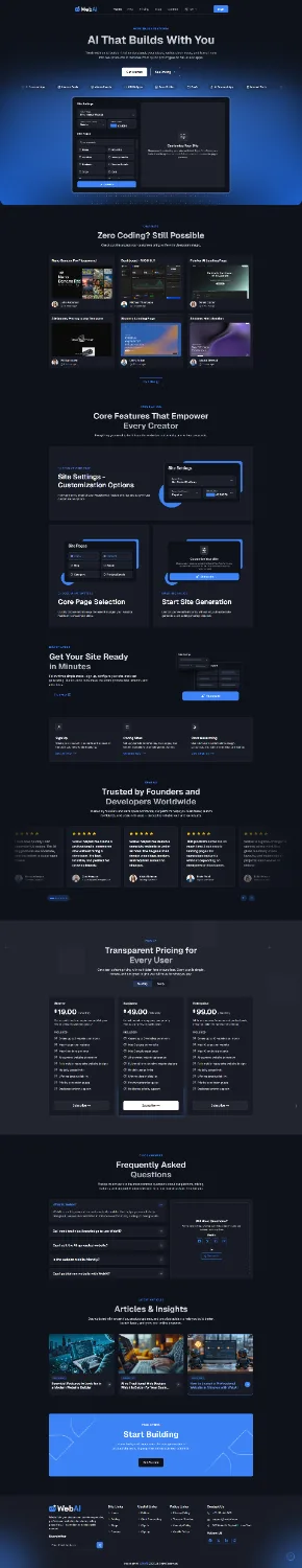 WebAI - AI Powered No Code Website Builder SaaS Platform source code screenshot 15