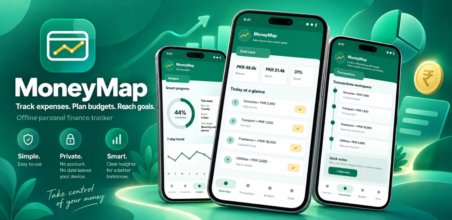 Money Map andriod app ready for publish product preview