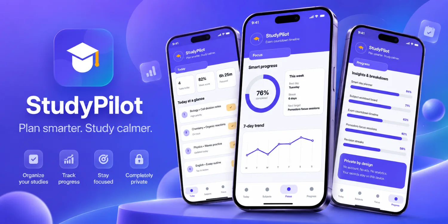 study piolit andriod app product preview