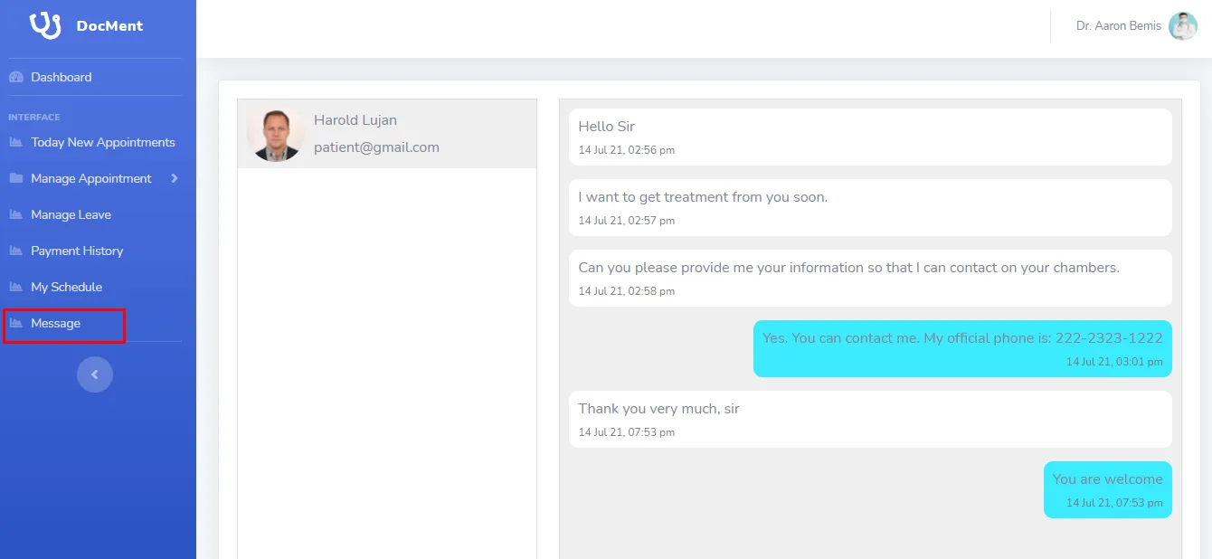 DocMent - SaaS Based Multi Doctor Appointment System source code screenshot 11